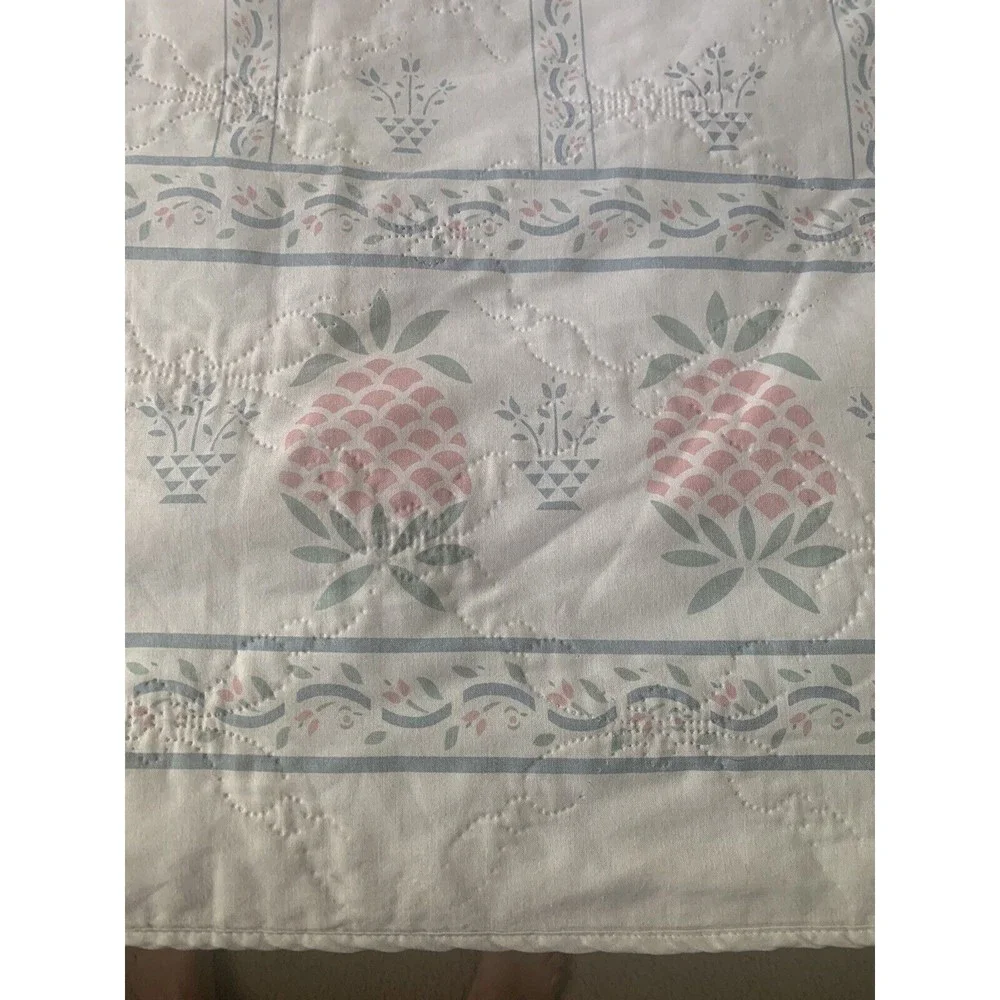VINTAGE Canon PINEAPPLE STENCIL Bedspread Coverlet Comforter size Full/Queen